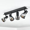 Murianette Plafondlamp Zwart, 4-lichts
