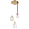 Globo GARRI Hanger Messing, 3-lichts