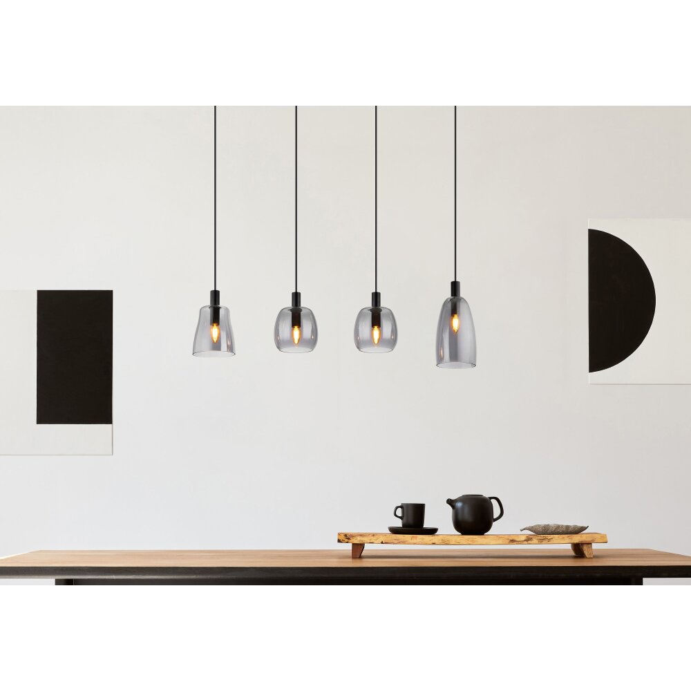 Globo GARRI Hanger Zwart, 4-lichts main product photo