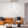 Paul Neuhaus Q-ETIENNE Hanglamp LED Messing, 2-lichts, Afstandsbediening