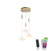 Paul Neuhaus Q-ETIENNE Hanglamp LED Messing, 3-lichts, Afstandsbediening
