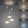Paul Neuhaus Q-ETIENNE Hanglamp LED Messing, 3-lichts, Afstandsbediening