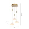 Paul Neuhaus Q-ETIENNE Hanglamp LED Messing, 3-lichts, Afstandsbediening