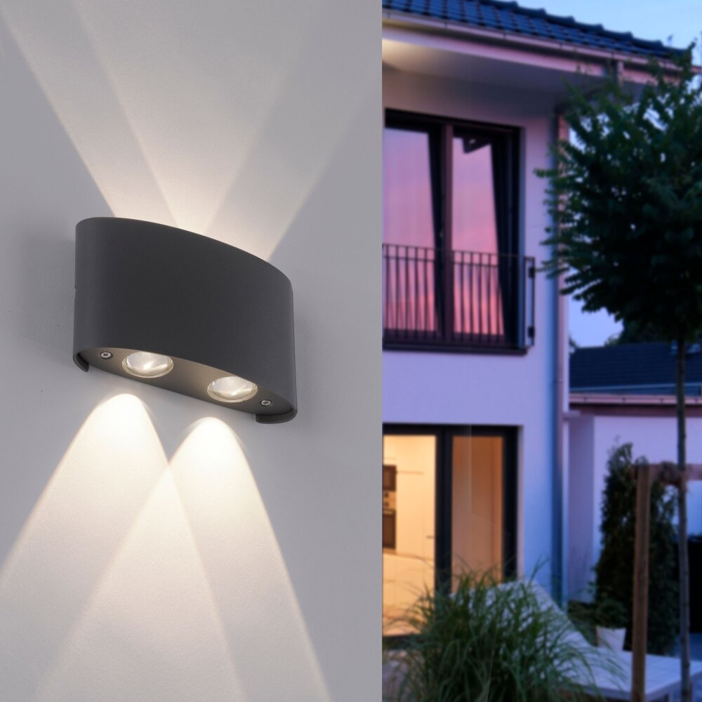 Paul Neuhaus CARLO Muurlamp LED Antraciet, 4-lichts main product photo