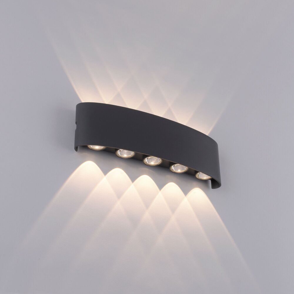 Paul Neuhaus CARLO Muurlamp LED Antraciet, 10-lichts main product photo