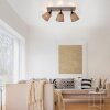 Leuchten-Direkt RIALA Plafondlamp Taupe, 3-lichts