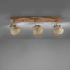 Leuchten-Direkt SAMIA Plafondlamp Hout donker, 3-lichts