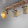 Leuchten-Direkt SAMIA Plafondlamp Hout donker, 3-lichts