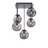 Leuchten-Direkt BIG WIDOW Plafondlamp Zwart, 5-lichts