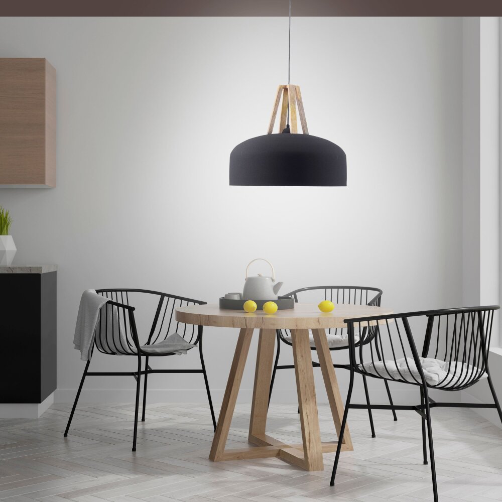 Leuchten-Direkt HAREA Hanger Natuurlijke kleuren, Zwart, 1-licht main product photo