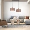 Leuchten-Direkt LINEN Hanglamp Natuurlijke kleuren, Zwart, 2-lichts
