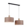 Leuchten-Direkt LINEN Hanglamp Natuurlijke kleuren, Zwart, 2-lichts