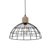 Leuchten-Direkt TARO Hanger Natuurlijke kleuren, Zwart, 1-licht