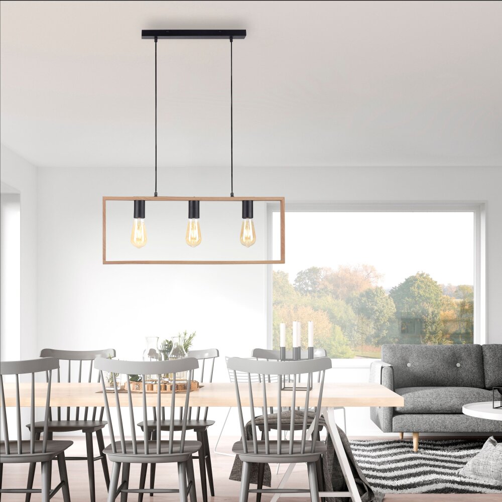 Leuchten-Direkt FRANKY Hanglamp Zwart, 3-lichts main product photo