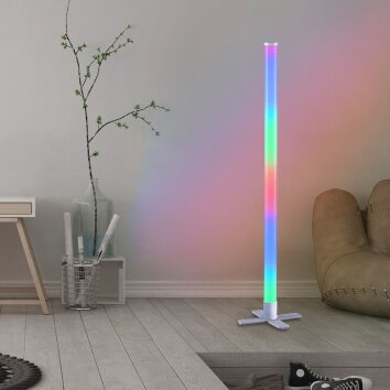 Leuchten-Direkt RINGO Staande lamp LED Zilver, 1-licht, Afstandsbediening, Kleurwisselaar Leuchten-Direkt RINGO Staande lamp LED Zilver, 1-licht, Afstandsbediening, Kleurwisselaar