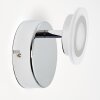 Lucy Muurlamp LED Chroom, 1-licht, Afstandsbediening, Kleurwisselaar