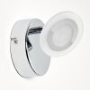 Lucy Muurlamp LED Chroom, 1-licht, Afstandsbediening, Kleurwisselaar