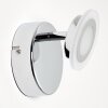 Lucy Muurlamp LED Chroom, 1-licht, Afstandsbediening, Kleurwisselaar