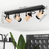 Beleco Plafondlamp Natuurlijke kleuren, Zwart, 4-lichts