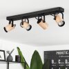 Beleco Plafondlamp Natuurlijke kleuren, Zwart, 4-lichts