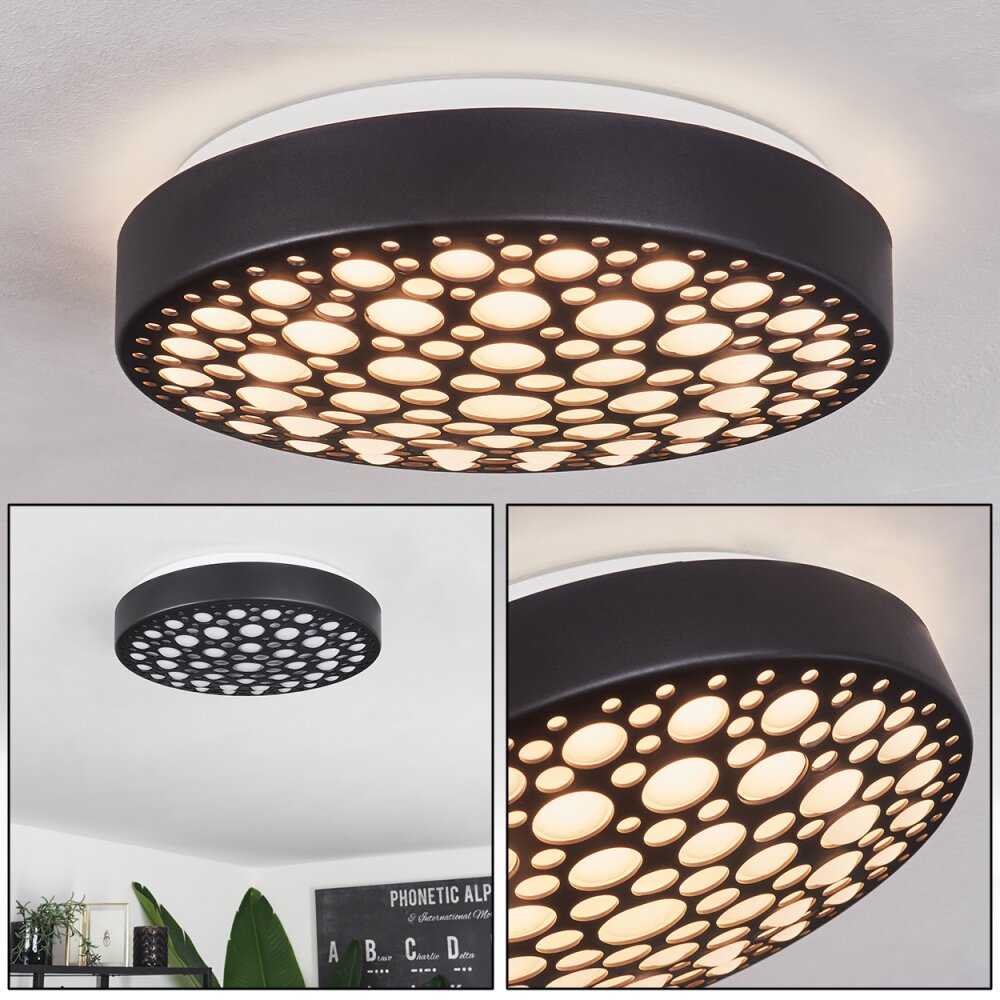 Agodim Plafondlamp LED Zwart, 1-licht main product photo