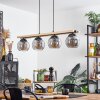 Podre Hanger Hout licht, Zwart, 4-lichts