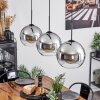 Koyoto  Hanglamp Kogel 25 cm Chroom, Duidelijk, 3-lichts