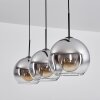 Koyoto  Hanglamp Kogel 25 cm Chroom, Duidelijk, 3-lichts