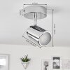 Douarnenez Plafondlamp Chroom, 1-licht
