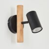 Arbrentin Muurlamp Hout licht, Zwart, 1-licht