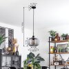 Curveira Hanger Brons, Zwart, 1-licht