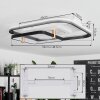 Agordela Plafondlamp LED Messing, Wit, 1-licht, Afstandsbediening