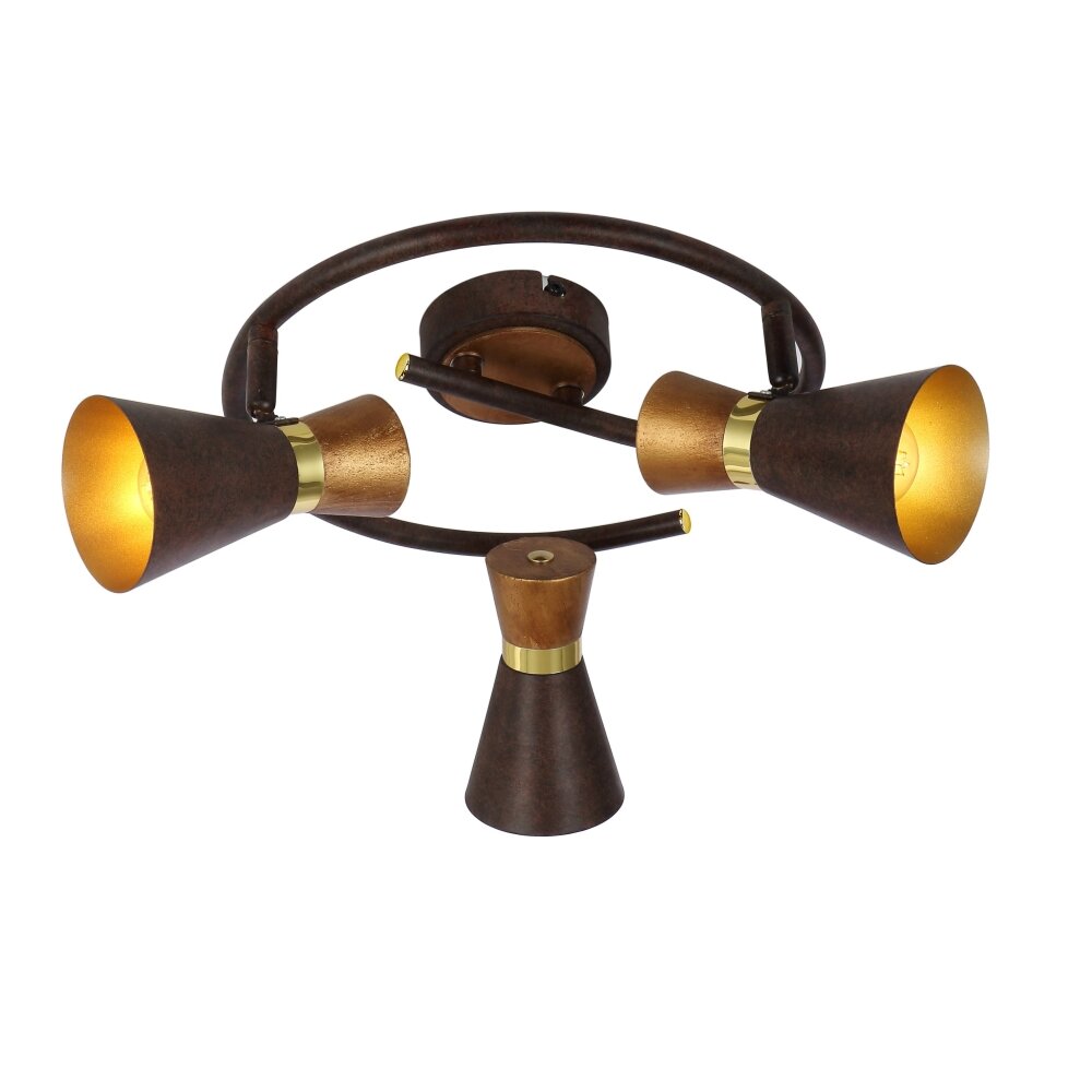 Globo Plafond straler Goud, 3-lichts main product photo