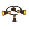 Globo Plafond straler Goud, 3-lichts