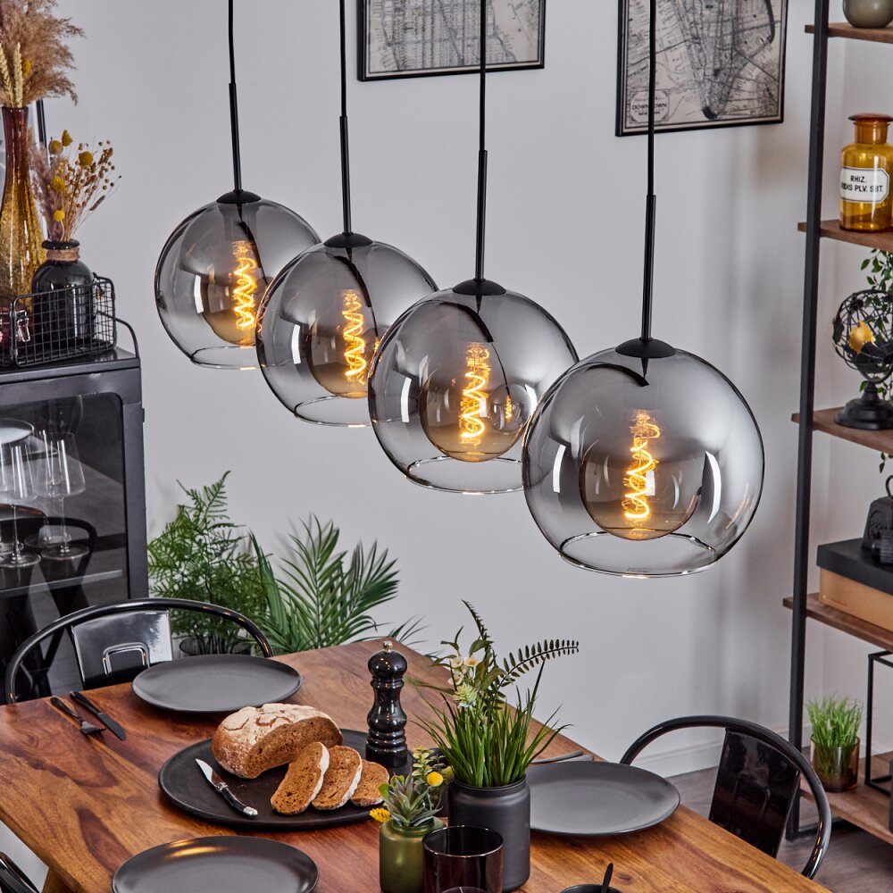 Koyoto  Hanger Glas 25 cm Duidelijk, Rookkleurig, 4-lichts main product photo