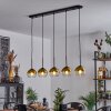 Koyoto  Hanger Glas 15 cm Goud, Duidelijk, 5-lichts