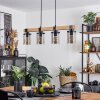 Roxa Hanglamp Hout licht, Zwart, 4-lichts
