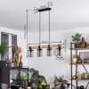 Roxa Hanglamp Hout licht, Zwart, 4-lichts