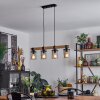 Roxa Hanglamp Hout licht, Zwart, 4-lichts