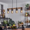 Roxa Hanglamp Hout licht, Zwart, 4-lichts