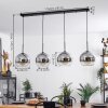 Koyoto  Hanger Glas 25 cm Chroom, Duidelijk, Rookkleurig, 4-lichts