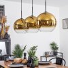 Koyoto  Hanger Glas 30 cm Goud, Duidelijk, 3-lichts