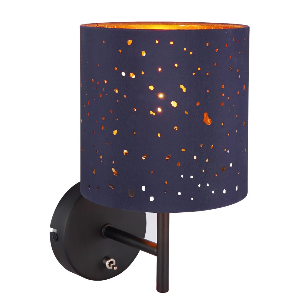 Globo URBAN Muurlamp Zwart, 1-licht