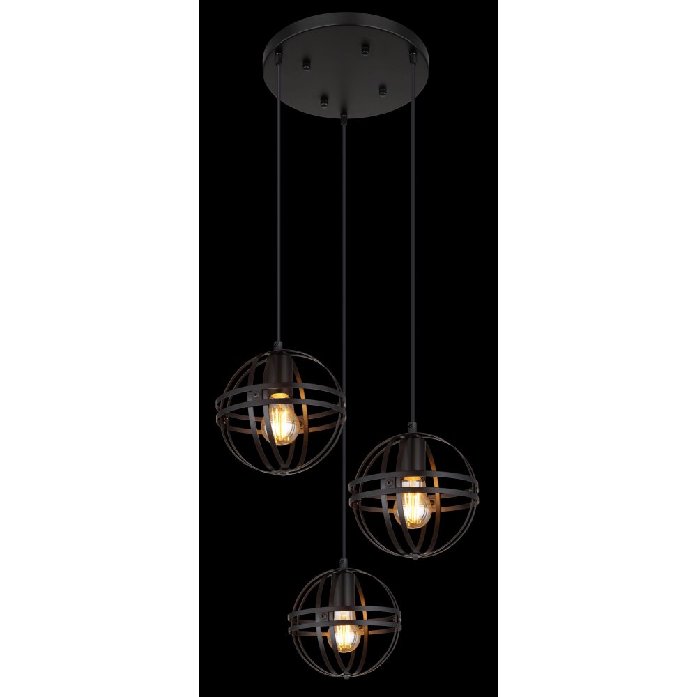 Globo TAMARA Hanger Zwart, 3-lichts