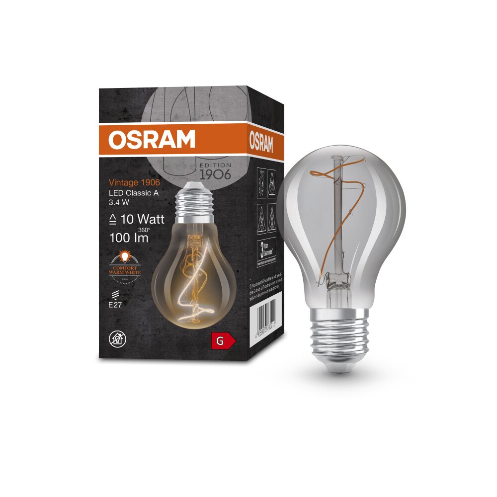 OSRAM Vintage 1906® LED E27 3,4 Watt 1800 Kelvin 100 Lumen main product photo