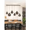 Eglo CARLTON Hanglamp Koperkleurig, Zwart, 6-lichts