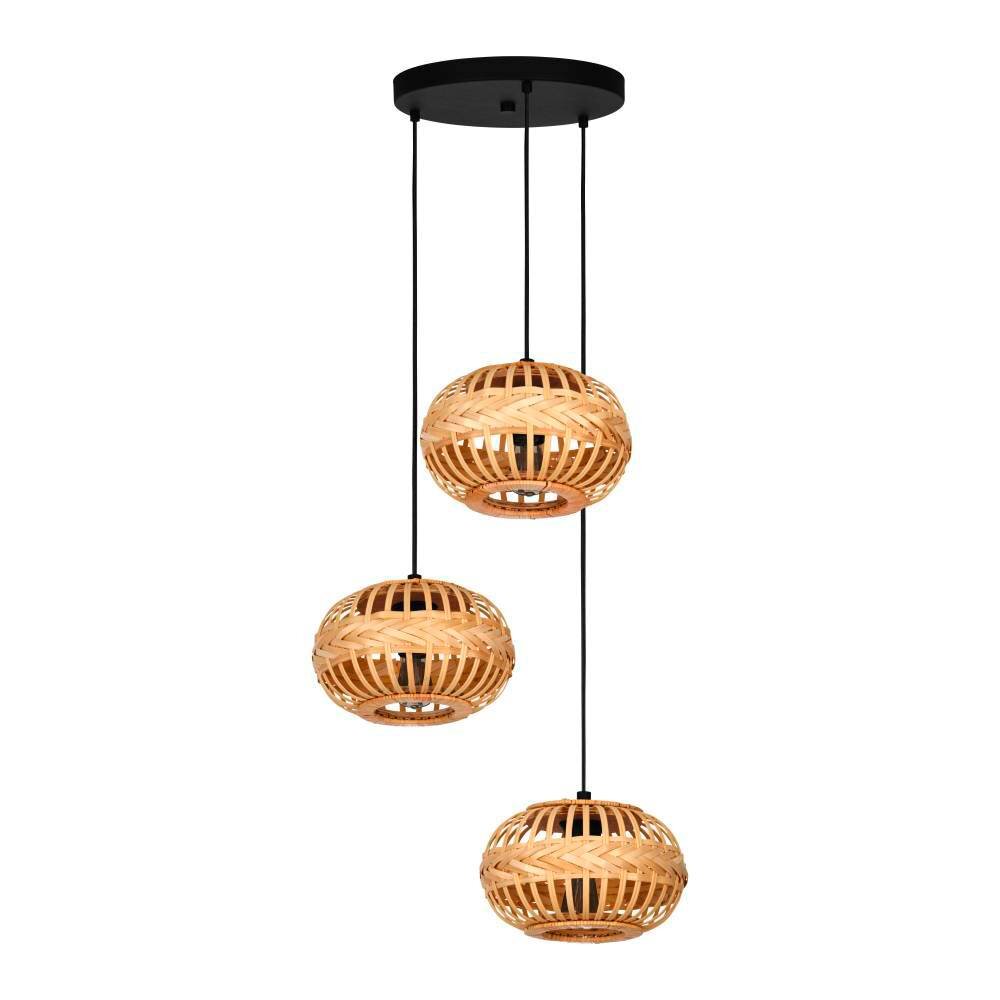 Eglo AMSFIELD Hanglamp Zwart, 3-lichts main product photo