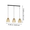 Eglo AYESGARTH Hanglamp Zwart, 3-lichts