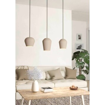 Eglo CAMBAITO Hanger Zandkleurig, 3-lichts Eglo CAMBAITO Hanger Zandkleurig, 3-lichts