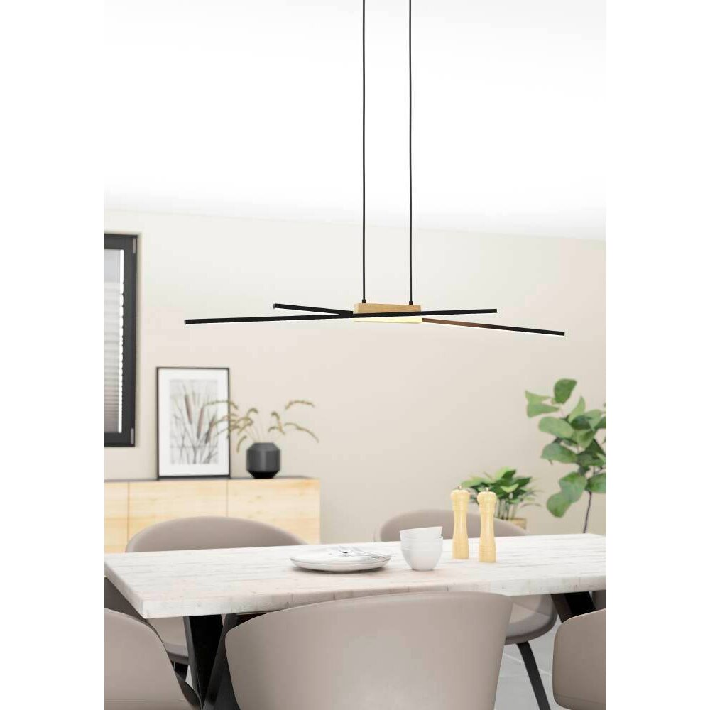 Eglo PANAGRIA Hanger LED Bruin, Zwart, 2-lichts main product photo